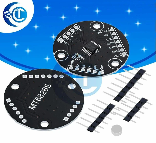 Main image of AJMRTC MT6826S Magnetic Encoder Sensor Module, High Precision High Speed Magnetic Induction Angle Measurement Board for Motor Position Detection, Servo Control and Embedded DIY Electronic Projects