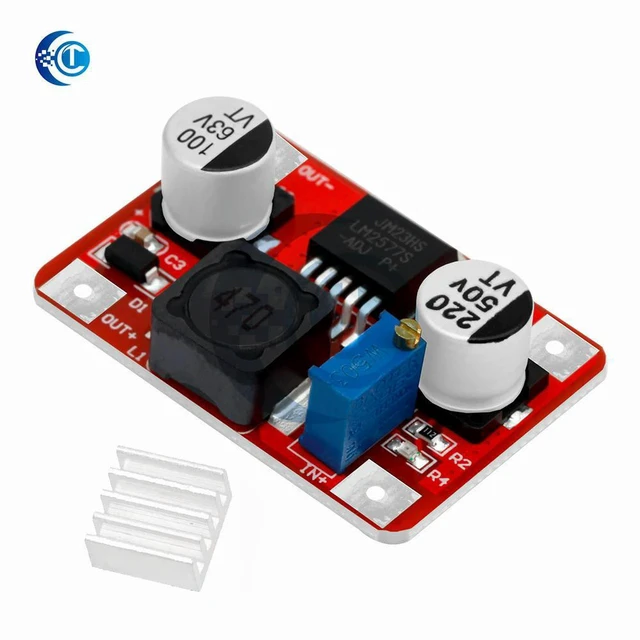Alt view image 3 of 3 - AJMRTC LM2577 DC-DC Boost Converter Module, 3A Step Up Voltage Regulator Board, DC 3.5V-35V Input to 5V-56V Adjustable High Output, Power Supply Module with LED Status Indicator for DIY Electronic