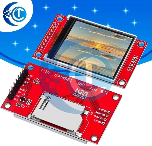 Main image of AJMRTC 1PCS 1.8 inch TFT LCD Screen Module, SPI Serial Interface, 128×160 Resolution Display Panel, Compatible with 51 MCU, Supports 4 IO Port Driver for Electronic DIY and Embedded Project