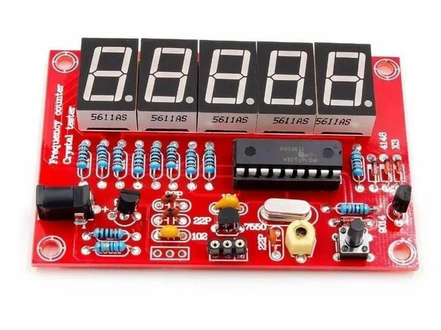 Main image of AJMRTC DIY Digital Frequency Counter Kit, 1Hz to 50MHz Crystal Oscillator Meter Tester, 5-Digit Digital Tube LED Display, Unassembled Soldering Project for Electronic Experiment and Crystal Testing