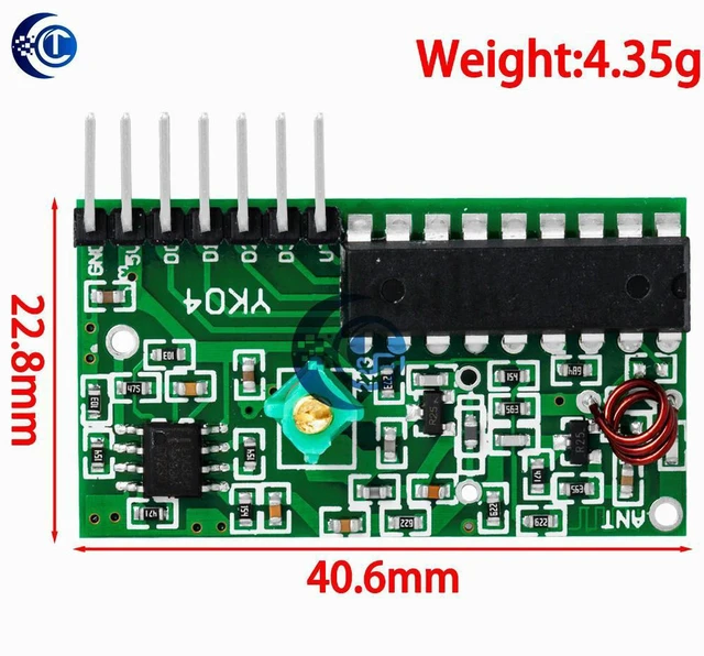 Alt view image 2 of 3 - AJMRTC 2262 2272 4 Channel 315MHz Wireless Remote DIY Kit, Transmitter and Receiver Module Set, RF Wireless Control Board for Electronic DIY Robot and Remote Switch Project