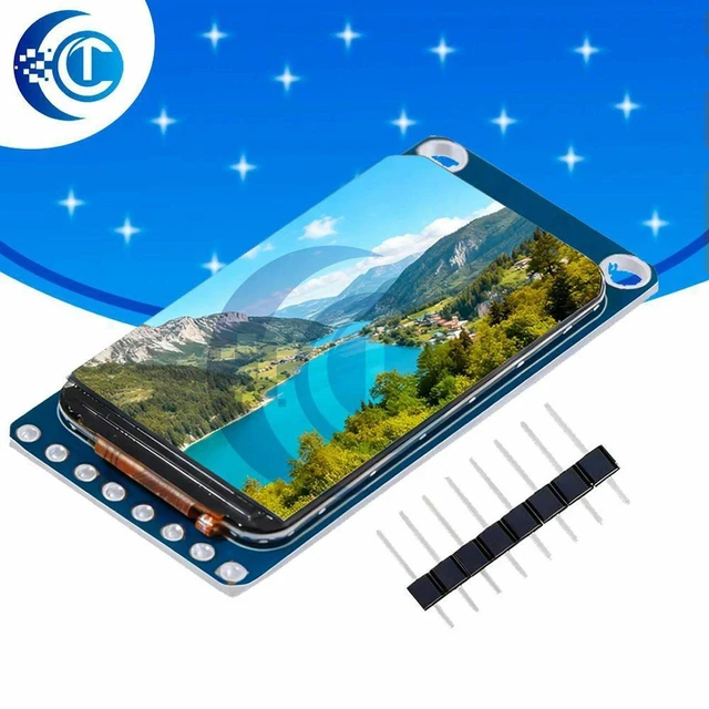 Main image of AJMRTC 1.47 Inch TFT LCD Display Module, 172×320 HD IPS Full Color Screen, ST7789 Driver Chip, SPI Interface DC3.3V, LED Backlight Panel for Embedded DIY and MCU Electronic Projects
