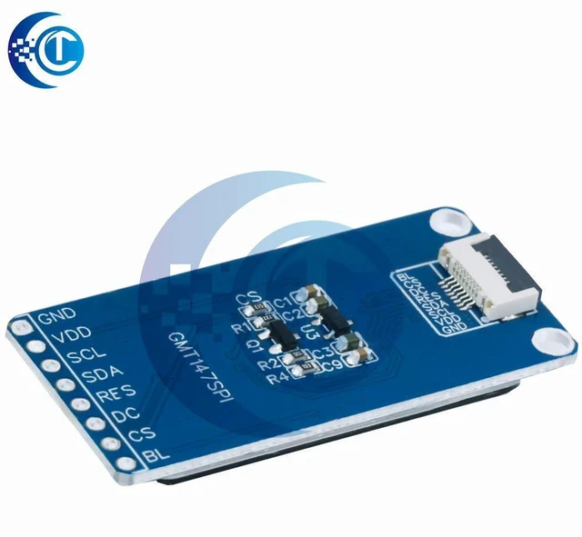 Alt view image 2 of 3 - AJMRTC 1.47 Inch TFT LCD Display Module, 172×320 HD IPS Full Color Screen, ST7789 Driver Chip, SPI Interface DC3.3V, LED Backlight Panel for Embedded DIY and MCU Electronic Projects
