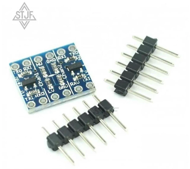 Main image of AJMRTC I2C Level Conversion Module, 5V to 3.3V Bidirectional Logic Shifter, 2 Channel Level Translator, Compatible with 5V & 3.3V Sensor Modules for Arduino and Embedded DIY Projects