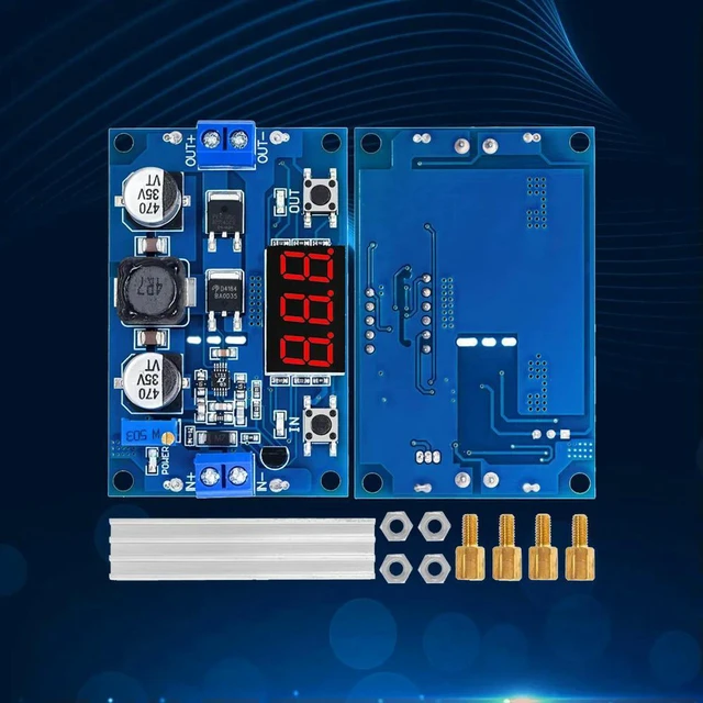 Alt view image 2 of 3 - AJMRTC LTC1871 Boost Converter Module with Digital Voltmeter, DC-DC Step Up Power Supply Board, 3-35V Input 3.5-35V Adjustable Output High Voltage Regulator for Battery Charging & DIY Power Projects