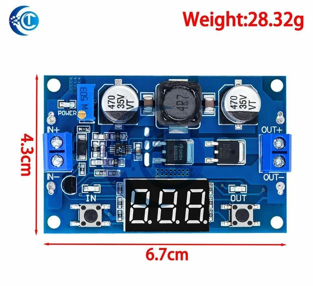 Alt view image 3 of 3 - AJMRTC LTC1871 Boost Converter Module with Digital Voltmeter, DC-DC Step Up Power Supply Board, 3-35V Input 3.5-35V Adjustable Output High Voltage Regulator for Battery Charging & DIY Power Projects