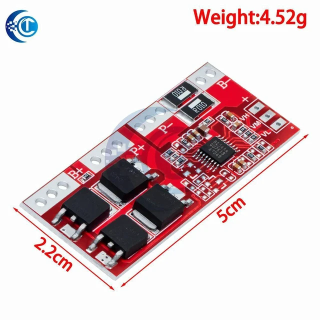 Alt view image 3 of 3 - AJMRTC 4S 30A Li-ion BMS Protection Board, 14.4V-16.8V Lithium Battery Management Module, Overcharge, Overdischarge, Overcurrent & Short Circuit Protection for 18650 Battery Pack DIY Power Projects