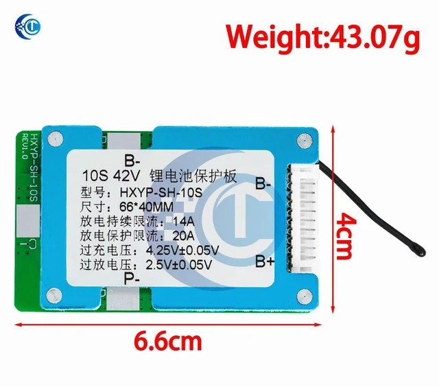 Alt view image 3 of 3 - AJMRTC 10S 42V /15S Li-Polymer BMS Protection Board with Balance & Built-in Temperature Control, Lithium Battery Management Module, Multi Safety Protection for DIY Battery Pack Projects