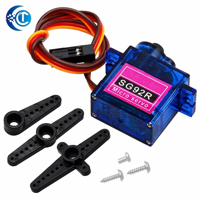 Alt view image 3 of 3 - AJMRTC SG92R 9g High Torque Servo Motor, 2.5KG Nylon Carbon Fiber Gear, SG90 Upgrade Replacement Servo for RC Airplane, Helicopter, Robot Arm & RC Model DIY Projects