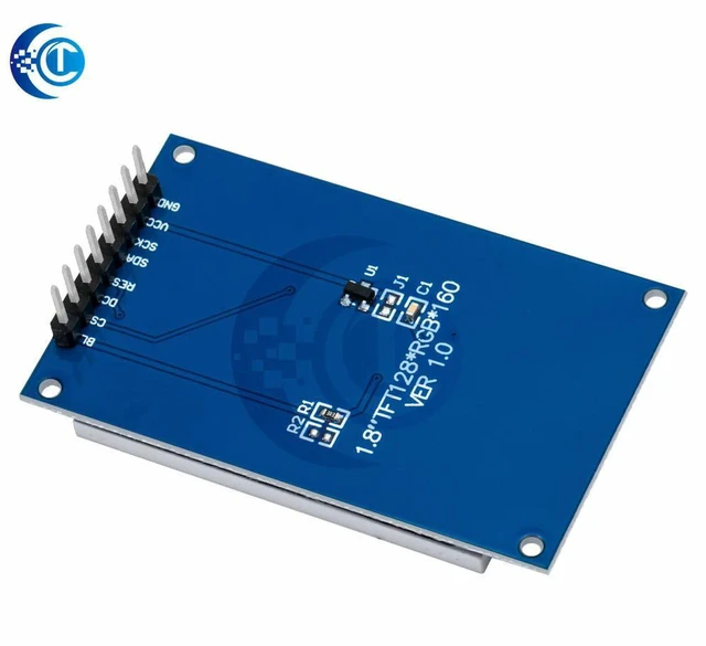 Alt view image 3 of 3 - AJMRTC 1.8 Inch TFT 128×160 Serial SPI Display Module, Wide Viewing Angle Color Screen, Blue Backlight, for Arduino ESP32 STM32 Embedded UI and DIY Electronic Projects
