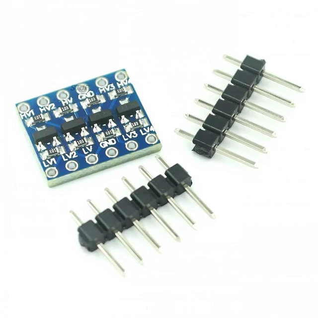 Main image of AJMRTC 5Pcs Bi-Directional 4-Channel Logic Level Shifter Module, Two-Way Logic Level Converter, for 3.3V 5V Signal Conversion, Arduino ESP32 STM32 Electronic Circuit & DIY Projects