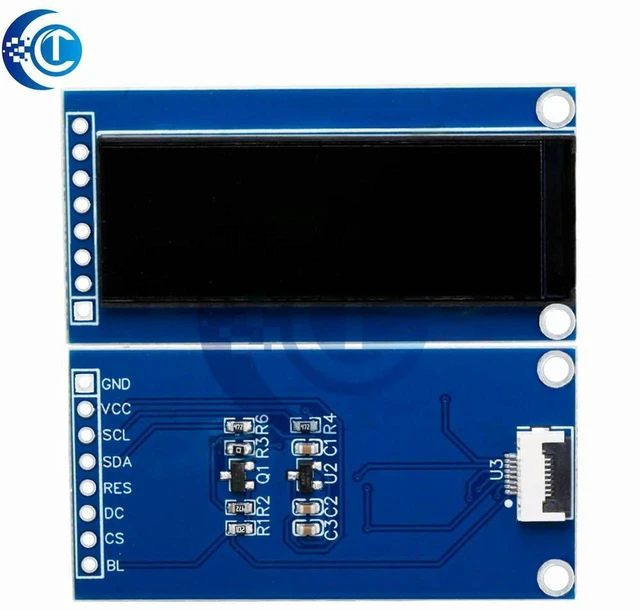 Alt view image 3 of 3 - AJMRTC 1.68 Inch Long Bar TFT Display Module, NV3007 Driver IC, 148×142 Full View Angle SPI Color Screen, for Embedded Data Display, Arduino ESP32 STM32 & DIY Electronic Projects