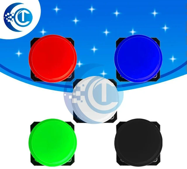 Alt view image 3 of 3 - AJMRTC 25PCS 12×12×7.3mm Tactile Push Button Switches Kit, CLT Momentary Tact Switches with 5-Color Key Caps, 4 Pin Tact Buttons for DIY Keypad Panel, Arduino Raspberry Pi Electronic Circuit Projects