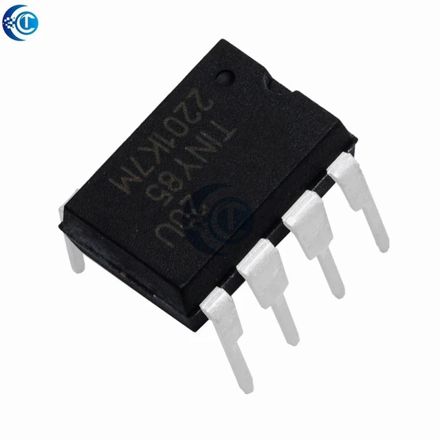 Alt view image 3 of 3 - AJMRTC ATTINY85-20PU DIP-8 Microcontroller Chip, 85-20PU 8-bit AVR MCU, Through Hole ATTINY85 IC for Embedded System, Electronic DIY, Breadboard Prototyping & Circuit Development Projects