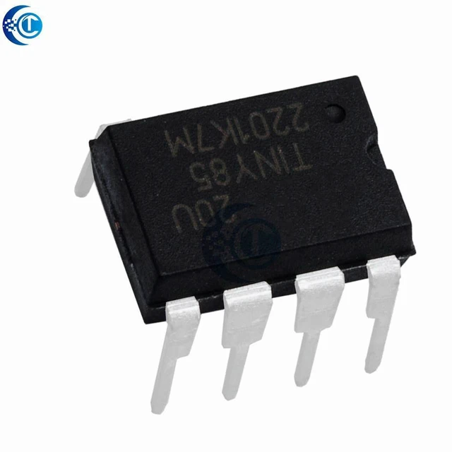 Alt view image 2 of 3 - AJMRTC ATTINY85-20PU DIP-8 Microcontroller Chip, 85-20PU 8-bit AVR MCU, Through Hole ATTINY85 IC for Embedded System, Electronic DIY, Breadboard Prototyping & Circuit Development Projects
