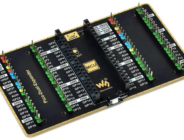 Alt view image 2 of 3 - AJMRTC Pico-Dual-Expander, Dual GPIO Expander Module for Raspberry Pi Pico, Breakout Board with Two Sets of Male Headers, GPIO Expansion Shield for Raspberry Pi Pico DIY Electronic Projects
