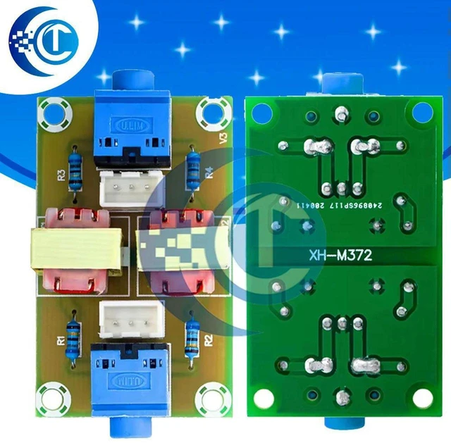 Main image of AJMRTC XH-M372 Stereo Audio Isolator Module, Common Ground Noise Suppression, Vehicle Audio Transformer Coupler, Ground Loop Isolator for Car Stereo, Audio System Noise Reduction