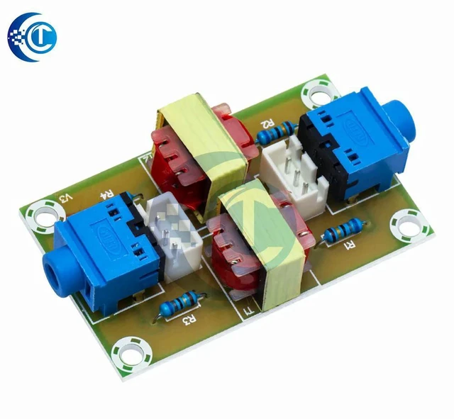 Alt view image 2 of 3 - AJMRTC XH-M372 Stereo Audio Isolator Module, Common Ground Noise Suppression, Vehicle Audio Transformer Coupler, Ground Loop Isolator for Car Stereo, Audio System Noise Reduction