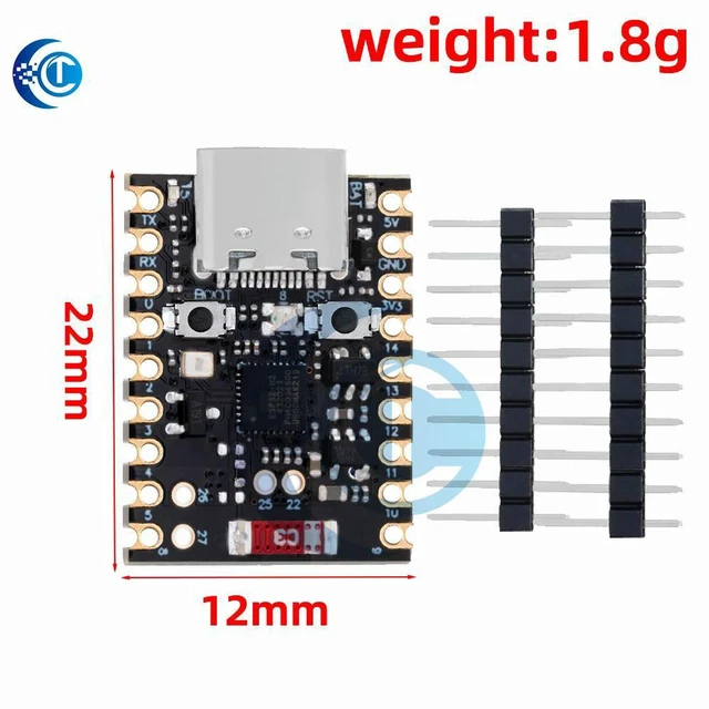 Alt view image 2 of 3 - AJMRTC ESP32-H2 SuperMini Microcontroller Core Board, Low Power Programming Learning Development Controller, BLE Zigbee WiFi Wireless MCU Board for Electronic DIY and Embedded Prototyping