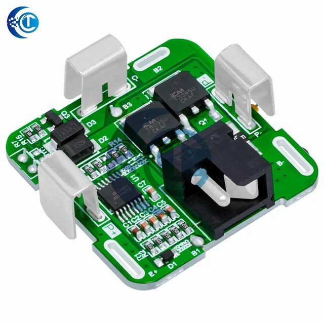 Alt view image 2 of 3 - AJMRTC 4S Lithium Battery Protection Board, 14.4V/16.8V 14A 2MOS Four Strings BMS Module, Overcharge Over Discharge Short Circuit Protection for Lithium Battery Pack DIY Projects
