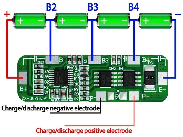 Main image of AJMRTC 4S 20A BMS Battery Protection Module, 4.35V Overcharge & 2.5V Over-discharge Protection, 5A Discharge with Cell Balancing, Lithium Battery Management Board for 4S Series Li-ion Battery Pack