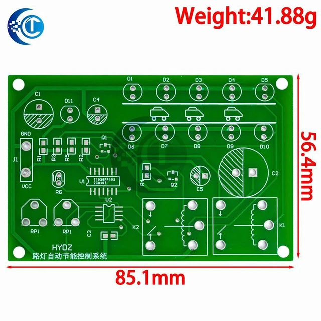 Alt view image 2 of 3 - AJMRTC DIY Street Light Electronic Soldering Kit, PIR Motion Sensor Auto-Dimming Energy Saving Light Control Board for Student Learning, Soldering Practice and Electronic DIY Projects