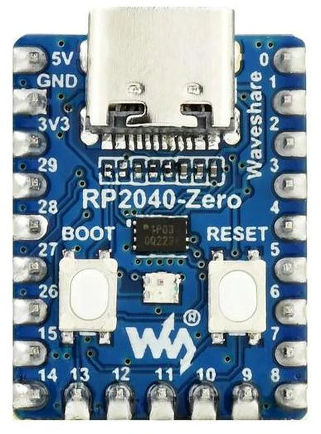 Alt view image 2 of 3 - AJMRTC RP2040-Zero Mini MCU Board, Pico-like Development Board Based on Raspberry Pi RP2040, Dual-Core Cortex M0+, USB-C, Castellated Module for SMD Soldering & Embedded DIY Projects