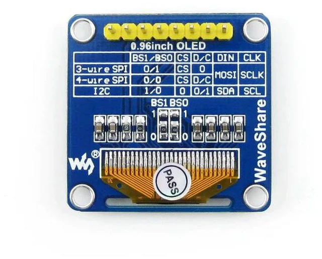 Alt view image 2 of 3 - AJMRTC 0.96 Inch OLED Display Module (B), SPI I2C Dual Interface, Straight Vertical Pinheader, 128×64 Monochrome Screen for Raspberry Pi, Jetson Nano, Arduino and DIY Electronic Projects