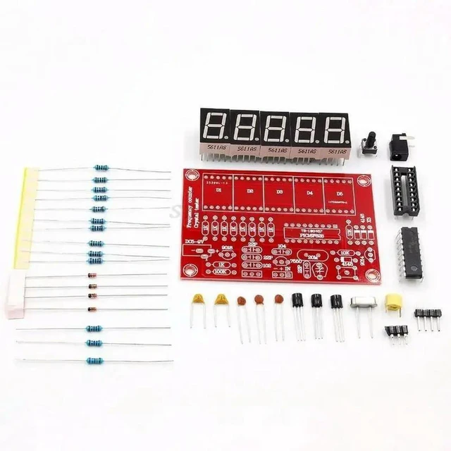 Alt view image 3 of 3 - AJMRTC DIY RF Frequency Counter Meter Kit, 1Hz-50MHz Crystal Oscillator Tester, Digital LED Display Frequency Measuring Instrument for Electronic Soldering Practice and Radio Experiment Projects