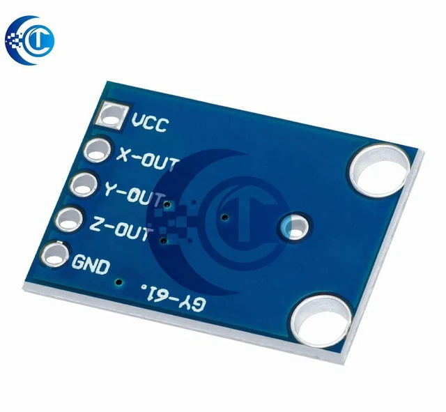 Alt view image 3 of 3 - AJMRTC GY-61 ADXL335 3-Axis Analog Accelerometer Module, Angular Transducer, Analog Output 3V-5V, Gravity Tilt Sensor for Arduino, Raspberry Pi, Electronic Experiment and DIY Motion Projects