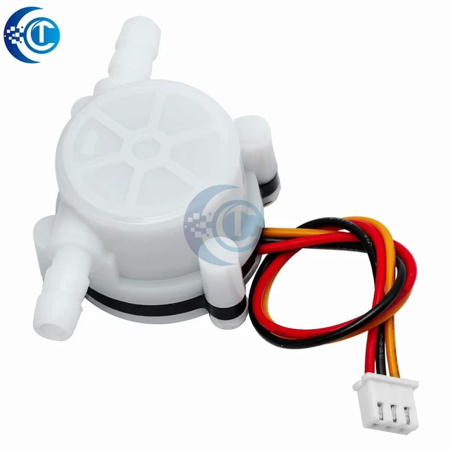 Alt view image 3 of 3 - AJMRTC YF-S401 Water Flow Sensor Meter, 0.3-6L/min Hall Effect Flowmeter Counter, Hot Water Flow Switch for Coffee Machine, Liquid Flow Measurement DIY Project