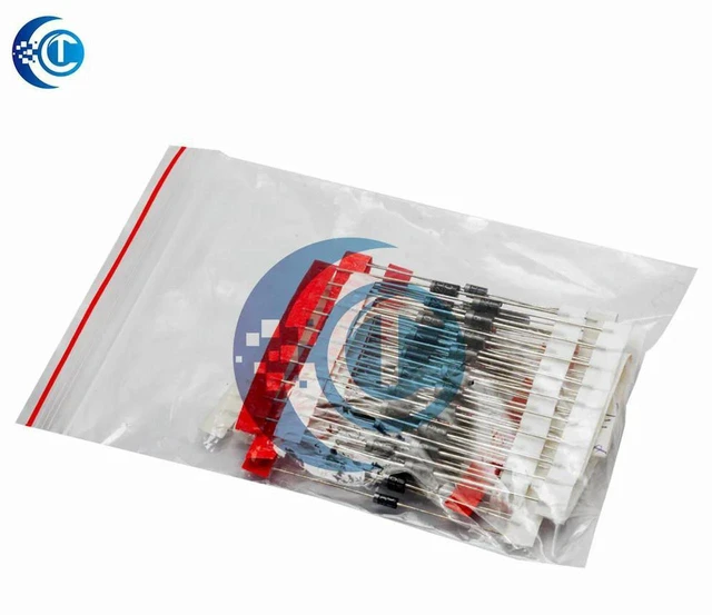 Main image of AJMRTC Fast Switching Schottky Diode Kit, 8 Values 100pcs 1N4148 1N4007 1N5819 1N5399 1N5408 1N5822 FR107 FR207 Assorted Diodes for Electronic Circuit DIY & Repair