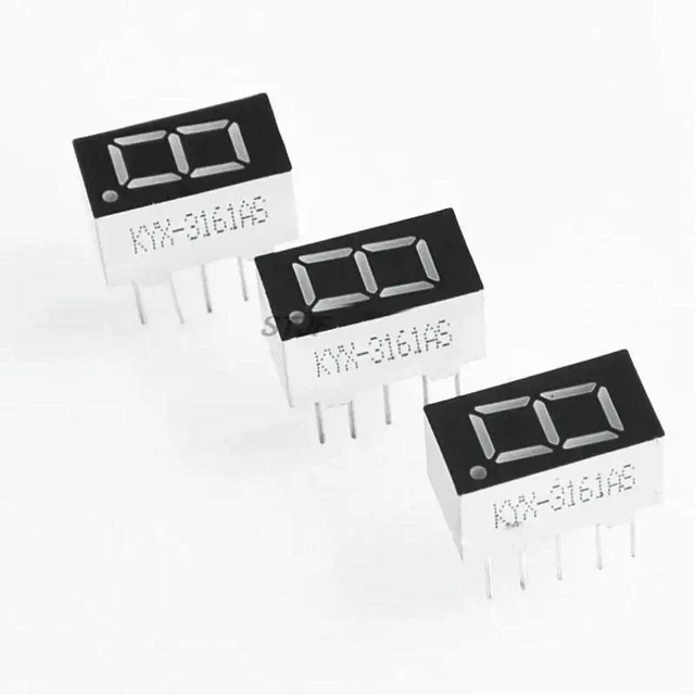 Main image of AJMRTC 20PCS LD-3161AS 0.36 Inch 1 Digit Red 7 Segment LED Display, Common Cathode Digital Tube for Arduino, STM32 DIY Electronic Counting & Indicator Projects
