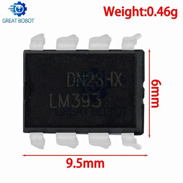 Alt view image 3 of 3 - AJMRTC 10PCS LM393 Dual Voltage Comparator IC, DIP8 Package LM393P LM393N LM393, Through Hole Comparator Chip for Signal Comparison DIY Electronic Circuit Projects