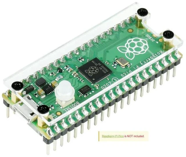 Alt view image 3 of 3 - AJMRTC Acrylic Case for Raspberry Pi Pico, Transparent Double Protection Shell, Easy Access Enclosure Protective Housing for Raspberry Pi Pico DIY Electronic Projects