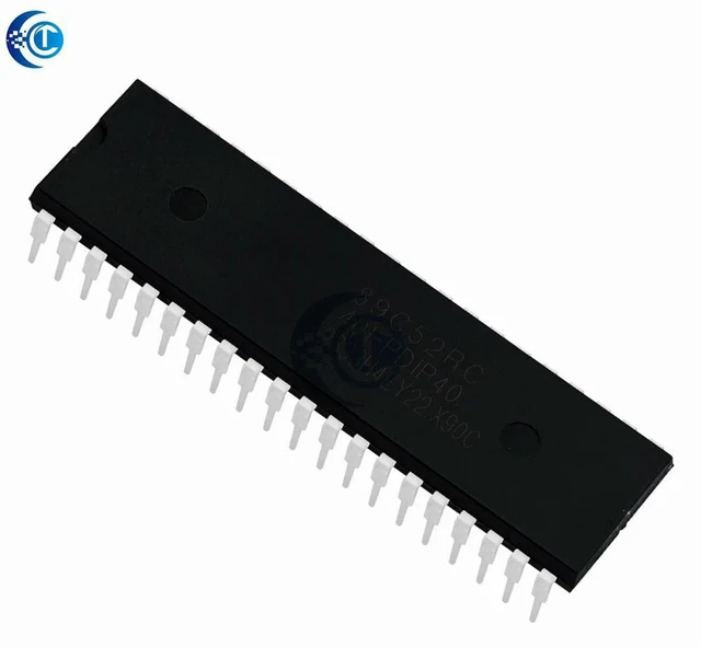 Alt view image 3 of 3 - AJMRTC STC89C52RC-40I-PDIP40 8-bit Microcontroller MCU, DIP-40 Through Hole 51 Core Single Chip IC for Breadboard Prototyping & Electronic DIY Experiment Projects