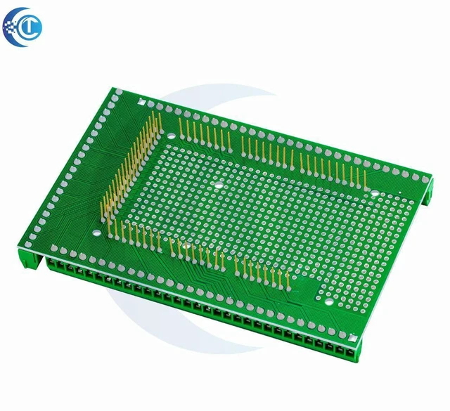 Alt view image 3 of 3 - AJMRTC MEGA2560 Prototype Shield, Double-Sided DIY PCB Protoboard with Screw Terminals, Expansion Breadboard Shield for Arduino MEGA2560 Board Electronic Circuit Prototyping