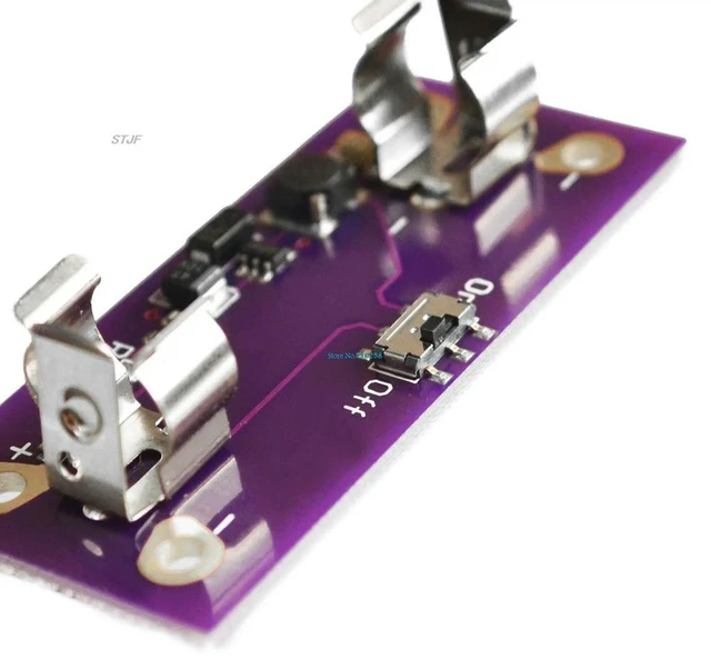 Alt view image 2 of 3 - AJMRTC LilyPad Power Supply Module, AAA Battery Step Up to 5V Boost Converter, Portable 5V Output Power Board for LilyPad Arduino Wearable Electronics, DIY Fabric Circuit & E-textile Projects