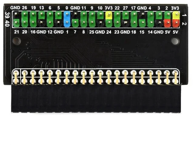 Alt view image 3 of 3 - AJMRTC Raspberry Pi 400 GPIO Header Adapter Expansion Module Board, 40Pin GPIO Breakout Extension Board, Color Coded Pinout for Connecting HATs, Sensors, Electronic Prototyping & Physical Computing