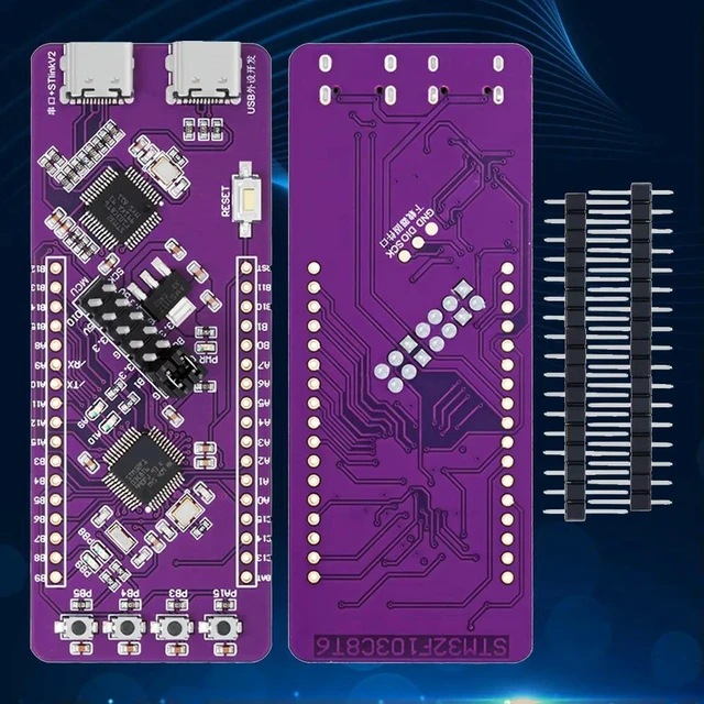 Alt view image 3 of 3 - AJMRTC ST-LINK V2 Dual Type-C Programmer & Debugger Module, In-Circuit Flash Downloader, SWD SWIM Interface, STM32 STM8 Emulator, Firmware Burner for Embedded Development, MCU Debug & Electronic DIY