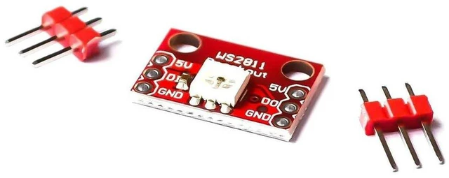 Main image of AJMRTC 10Pcs/Lot WS2812 RGB LED Breakout Module, 5050 Individually Addressable Single Pixel Board, Single-Wire Digital Control, Daisy-Chainable NeoPixel Compatible for Arduino, ESP32, Raspberry Pi Lig