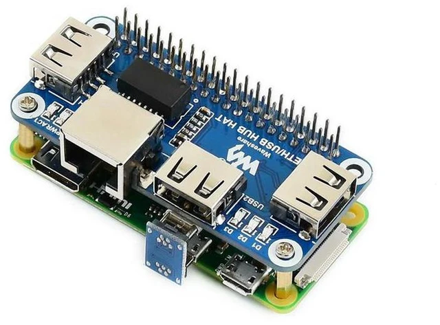 Alt view image 3 of 3 - AJMRTC ETH/USB HUB HAT for Raspberry Pi, Ethernet Expansion Board with 1x RJ45 LAN Port and 3x USB Ports, Wired Network & USB Hub Stackable HAT, for Raspberry Pi Zero Series, IoT, Network Storage