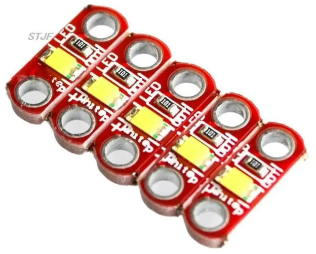Main image of AJMRTC 10Pcs/Lot LilyPad LED Module, Sewable Light Board with Positive & Negative Pads, Coin Cell Powered LED Indicator, Wearable E-textile & Fabric Circuit DIY Projects for LilyPad Arduino