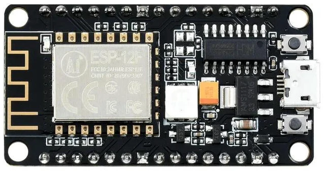 Alt view image 2 of 3 - AJMRTC NodeMCU ESP8266 ESP-12E WiFi Development Board, Lua IoT Wireless Module, Micro USB Serial Adapter, Compatible with Arduino IDE, for Smart Home, Sensor Projects, DIY Electronics Prototyping