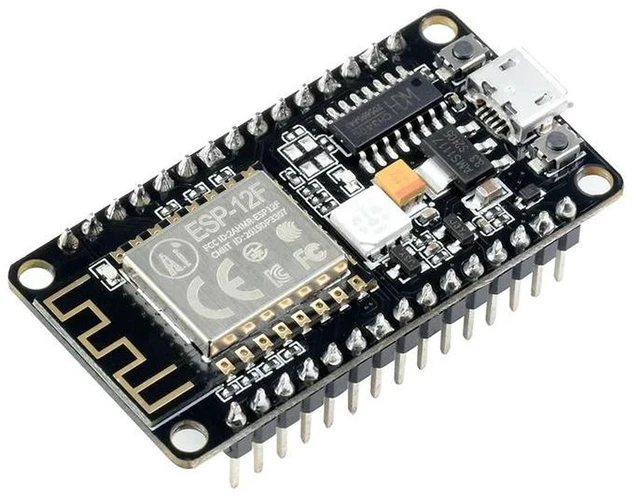 Alt view image 3 of 3 - AJMRTC NodeMCU ESP8266 ESP-12E WiFi Development Board, Lua IoT Wireless Module, Micro USB Serial Adapter, Compatible with Arduino IDE, for Smart Home, Sensor Projects, DIY Electronics Prototyping