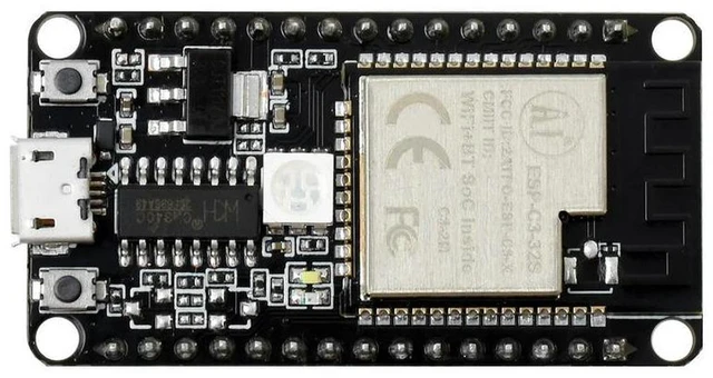 Alt view image 3 of 3 - AJMRTC ESP-C3-32S-Kit ESP32-C3 WiFi BLE 5.0 Development Board, RISC-V Single-Core Microcontroller, Type-C USB, Compatible with Arduino IDE, for IoT Wireless Sensor, Smart Home & Electronic DIY Project