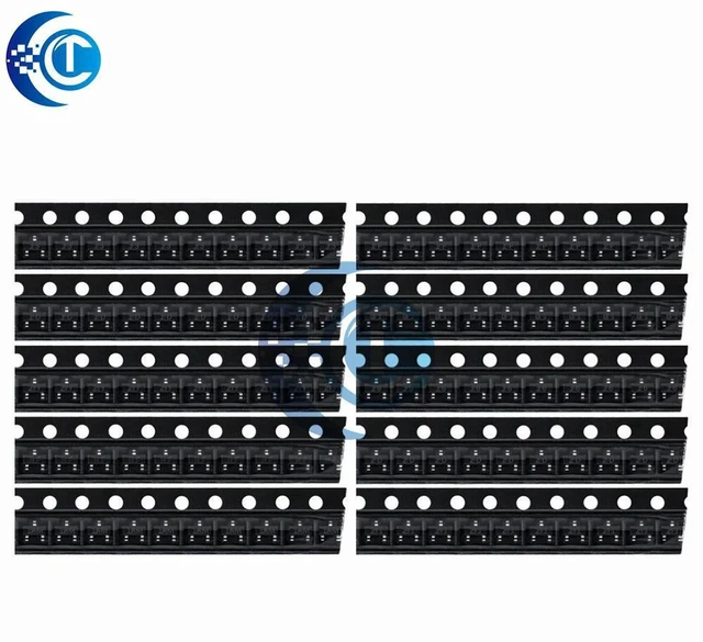 Alt view image 2 of 3 - AJMRTC 10 Values 100Pcs SOT-23 SMD Transistor Assortment Kit, NPN PNP Surface Mount Transistor Assortment Pack, Electronic Semiconductor Components for Circuit Repair & DIY Prototyping