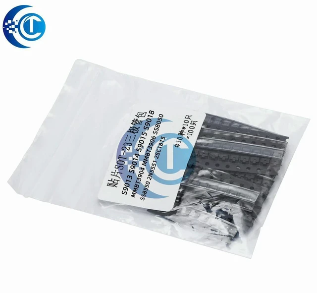 Alt view image 3 of 3 - AJMRTC 10 Values 100Pcs SOT-23 SMD Transistor Assortment Kit, NPN PNP Surface Mount Transistor Assortment Pack, Electronic Semiconductor Components for Circuit Repair & DIY Prototyping