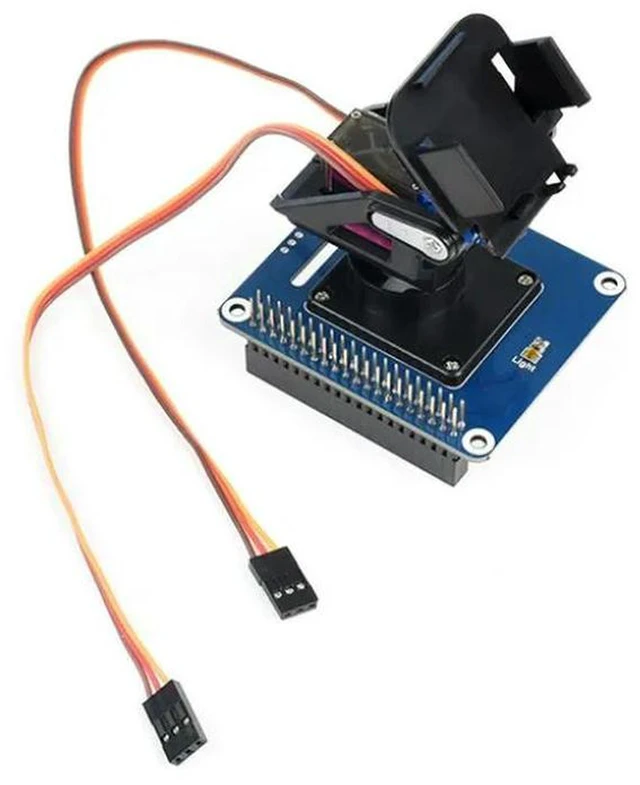 Alt view image 3 of 3 - AJMRTC 2-DOF Pan-Tilt HAT for Raspberry Pi, 40PIN GPIO Expansion HAT, PCA9685 PWM Driver, I2C Interface Camera Pan Tilt Control Board, with Ambient Light Sensor, Compatible with Raspberry Pi & Jetson
