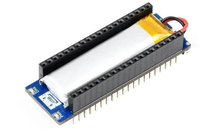 Alt view image 2 of 3 - AJMRTC Pico-UPS-B UPS Module for Raspberry Pi Pico, Stackable Li-Po Uninterruptible Power Supply Expansion Board, I2C Battery Monitoring, Multi Safety Protection, Backup Power for Raspberry Pi Pico Io